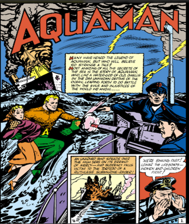 First page of "Aquaman" - "More Fun Comics" #73, DC Comics
