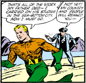 Aquaman hastily ends his story - "More Fun Comics" #73, DC Comics